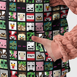 Детский жилет Minecraft: characters, цвет: 3D-светло-серый — фото 2