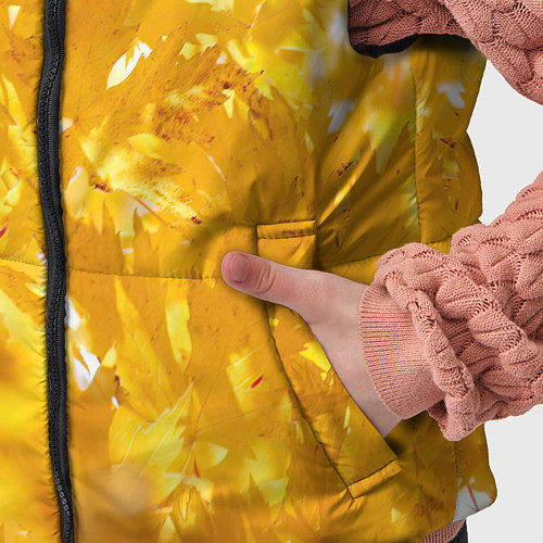 Детский жилет Золотые листья на ветках / 3D-Светло-серый – фото 5