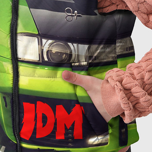 Детский жилет JDM машина зеленая тюнингованная / 3D-Черный – фото 5