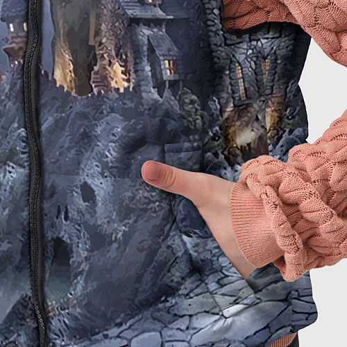 Детский жилет Старый заброшенный замок - Halloween / 3D-Светло-серый – фото 5