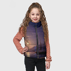 Детский жилет Парусник у берегов Крыма в лунную ночь Айвазовский, цвет: 3D-светло-серый — фото 2
