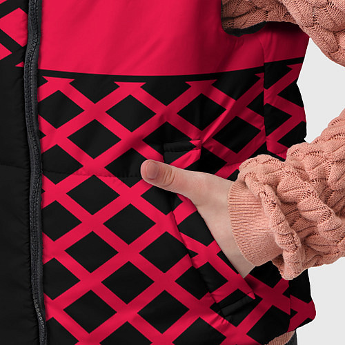 Детский жилет Черно-красный геометрический узор / 3D-Красный – фото 5