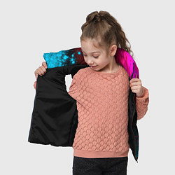 Детский жилет Bleach - neon gradient: по-вертикали, цвет: 3D-черный — фото 2