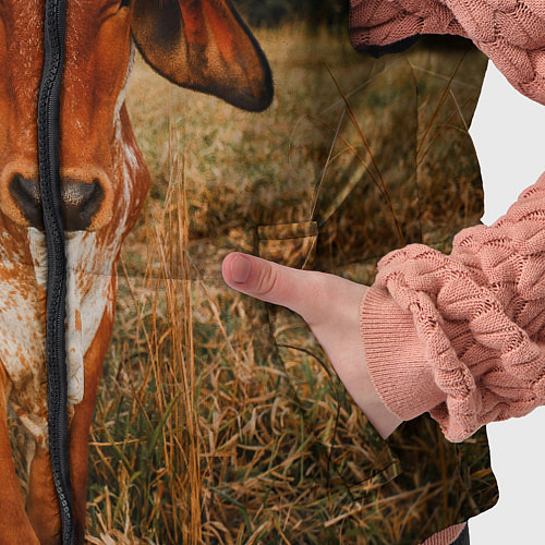 Детский жилет Коровка на поле / 3D-Черный – фото 5