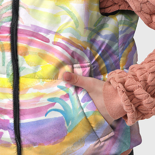 Детский жилет Капли солнечного света абстракция / 3D-Светло-серый – фото 5