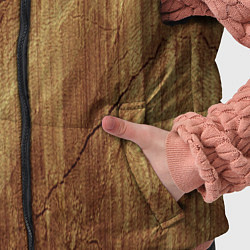 Детский жилет Деревянная текстура, цвет: 3D-черный — фото 2
