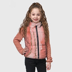 Детский жилет Розовое золото акварель, цвет: 3D-красный — фото 2