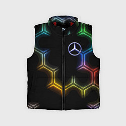 Детский жилет Mercedes - neon pattern, цвет: 3D-красный