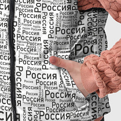 Детский жилет Россия - слово паттерном, цвет: 3D-красный — фото 2