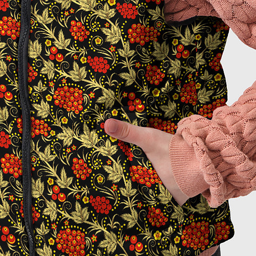 Детский жилет Хохлома - красные ягоды / 3D-Красный – фото 5