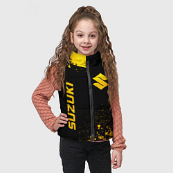 Детский жилет Suzuki - gold gradient: надпись, символ, цвет: 3D-черный — фото 2