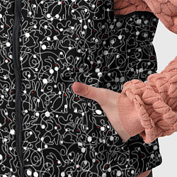 Детский жилет Кролики с красными глазами, цвет: 3D-черный — фото 2