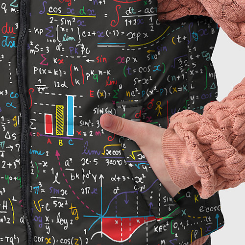 Детский жилет Шпаргалка по математике с формулами / 3D-Черный – фото 5