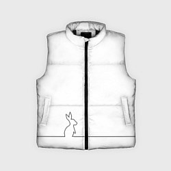 Детский жилет Кролик минимализм, цвет: 3D-черный
