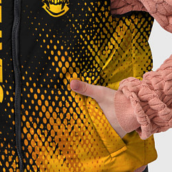 Детский жилет Goblin Slayer - gold gradient: надпись, символ, цвет: 3D-черный — фото 2