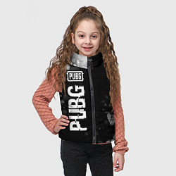 Детский жилет PUBG glitch на темном фоне: по-вертикали, цвет: 3D-черный — фото 2