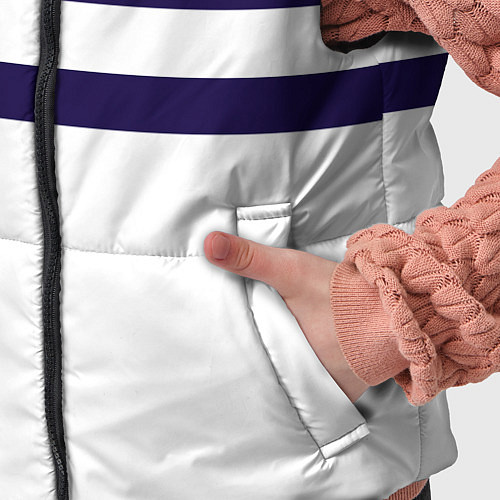 Детский жилет FIRM белая с синими полосами / 3D-Красный – фото 5