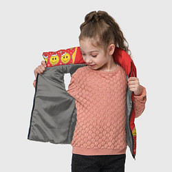 Детский жилет Новогодние смайлы, цвет: 3D-светло-серый — фото 2