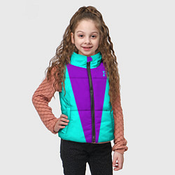 Детский жилет FIRM ярко-бирюзовая, цвет: 3D-черный — фото 2
