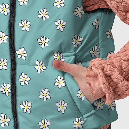 Детский жилет Цветок мелкий скетч / 3D-Красный – фото 5