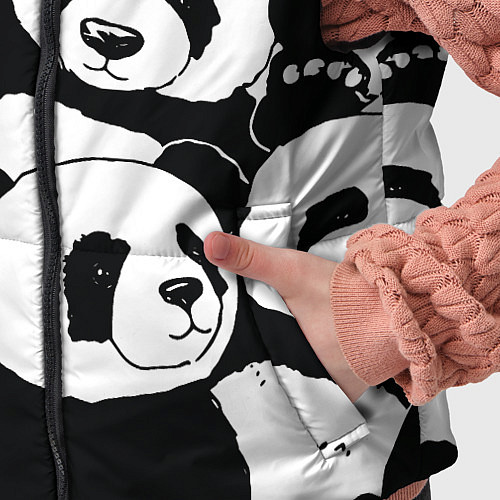 Детский жилет С пандами паттерн / 3D-Черный – фото 5