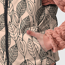 Детский жилет Листья штрихованные, цвет: 3D-красный — фото 2