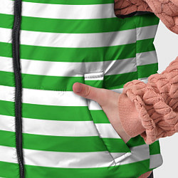 Детский жилет Зеленый полосатый новогодний леденец, цвет: 3D-черный — фото 2