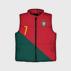 Детский жилет Роналду ЧМ 2022 сборная Португалии, цвет: 3D-черный