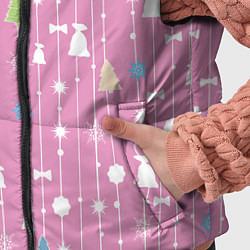 Детский жилет Розовый новый год, цвет: 3D-черный — фото 2
