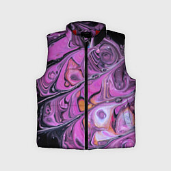 Детский жилет Фиолетовые краски и камни, цвет: 3D-красный