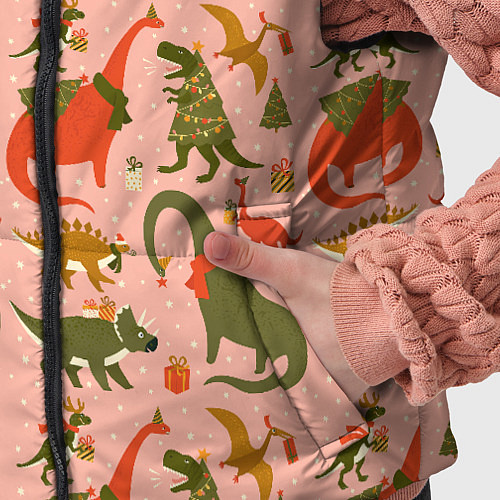 Детский жилет Dinosaurs with gifts / 3D-Светло-серый – фото 5