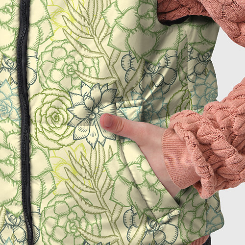 Детский жилет Цветы штрихованные / 3D-Красный – фото 5