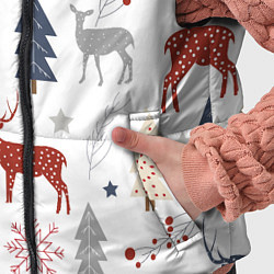 Детский жилет Олени в новогоднем лесу, цвет: 3D-красный — фото 2