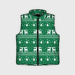 Детский жилет Новогодний орнамент, цвет: 3D-светло-серый