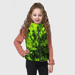 Детский жилет Яркий неоновый салатовый гранж, цвет: 3D-красный — фото 2