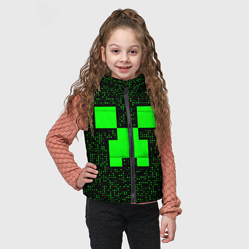 Детский жилет Minecraft green squares / 3D-Красный – фото 3