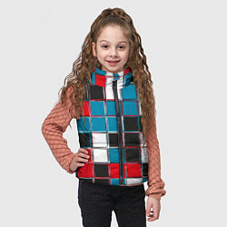 Детский жилет Разнообразные стеклянные фигуры, цвет: 3D-черный — фото 2