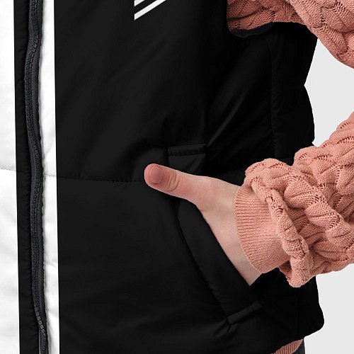 Детский жилет Чёрные и белые полоски / 3D-Черный – фото 5