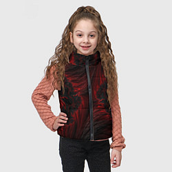 Детский жилет Красно - черные текстуры, цвет: 3D-светло-серый — фото 2