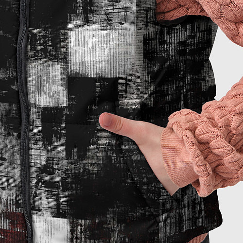 Детский жилет Абстракт серого и белого / 3D-Черный – фото 5