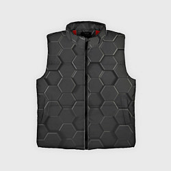 Детский жилет Abstraction hexagon grey