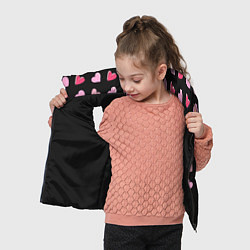 Детский жилет Валентинки на черном фоне, цвет: 3D-черный — фото 2
