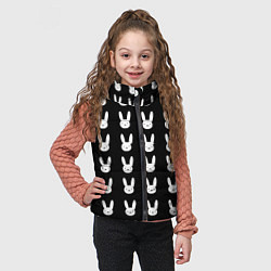 Детский жилет Bunny pattern black, цвет: 3D-светло-серый — фото 2