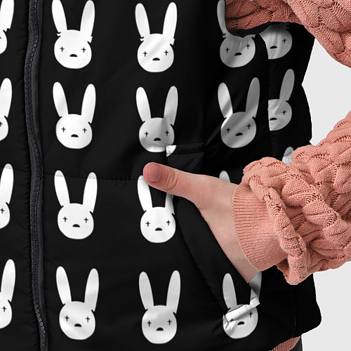 Детский жилет Bunny pattern black / 3D-Светло-серый – фото 5