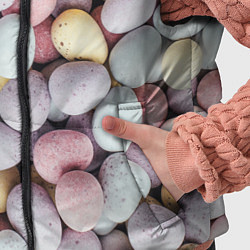 Детский жилет Абстрактное множество чистых и светлых камней, цвет: 3D-черный — фото 2