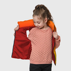 Детский жилет Переливы оранжевого, цвет: 3D-красный — фото 2