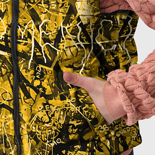 Детский жилет Желтый хаос / 3D-Светло-серый – фото 5