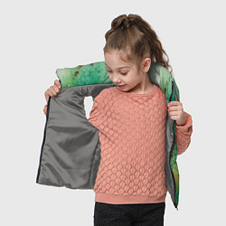 Детский жилет Мандала природы, зелёная, исцеление, цвет: 3D-светло-серый — фото 2