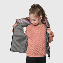 Детский жилет Полосы цвета с текстурой планеты, цвет: 3D-светло-серый — фото 2