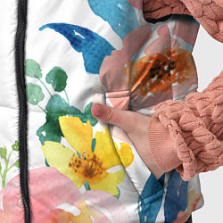 Детский жилет Желтые и розовые цветы, цвет: 3D-черный — фото 2